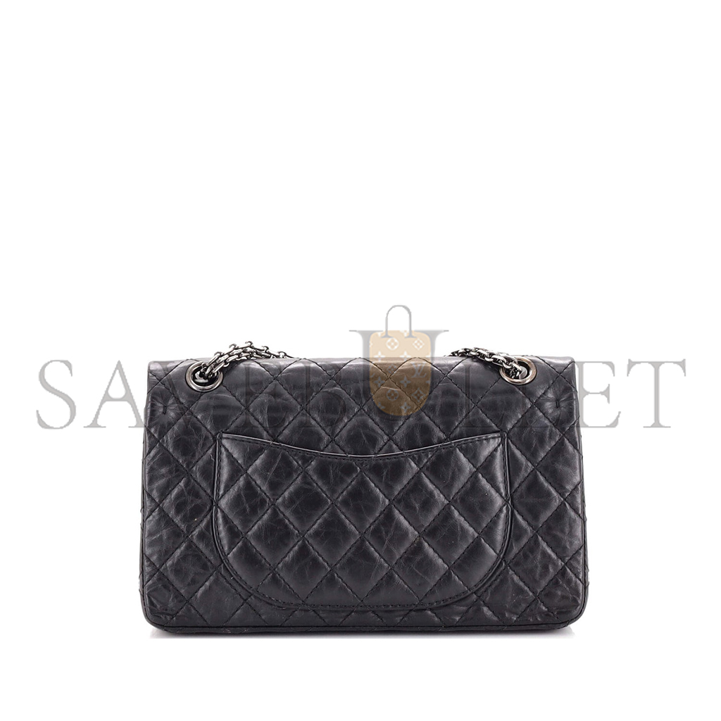 CHANEL MASTER AGED CALFSKIN QUILTED 2.55 REISSUE 226 FLAP GREY (28*19.5*7.5cm) 